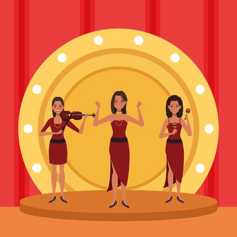 Music band cartoon vector