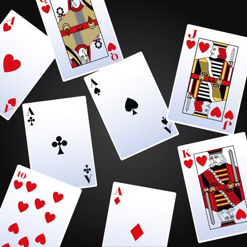 Juego de cartas de poker vector