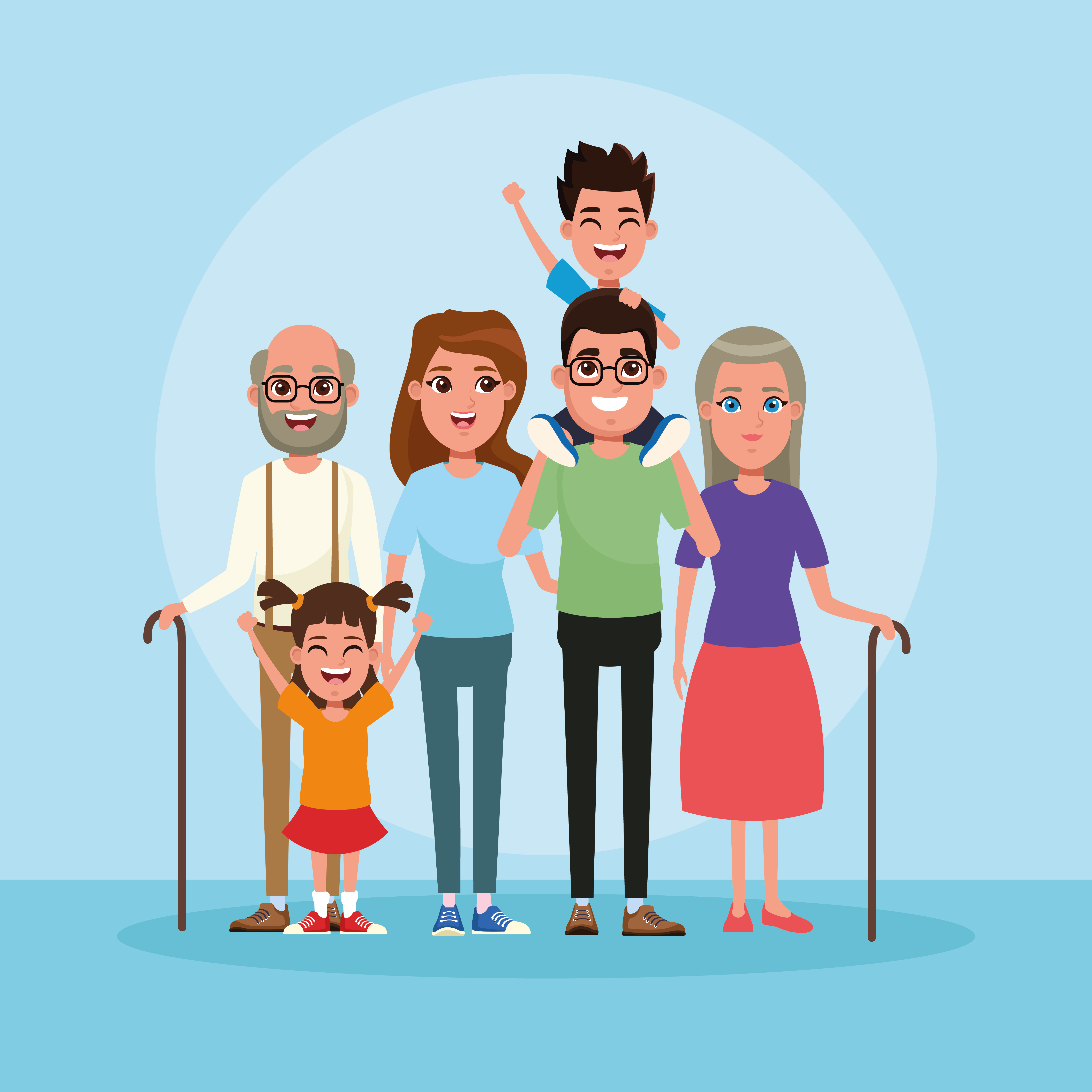 Family with kids cartoon 655008 Vector Art at Vecteezy Family with kids cartoon 655008 Vector Art at Vecteezy