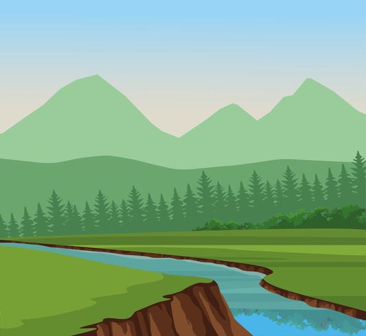 Wanderlust landscape scenery vector