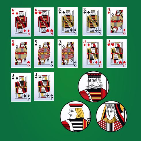 Cartas de ocio de poker vector