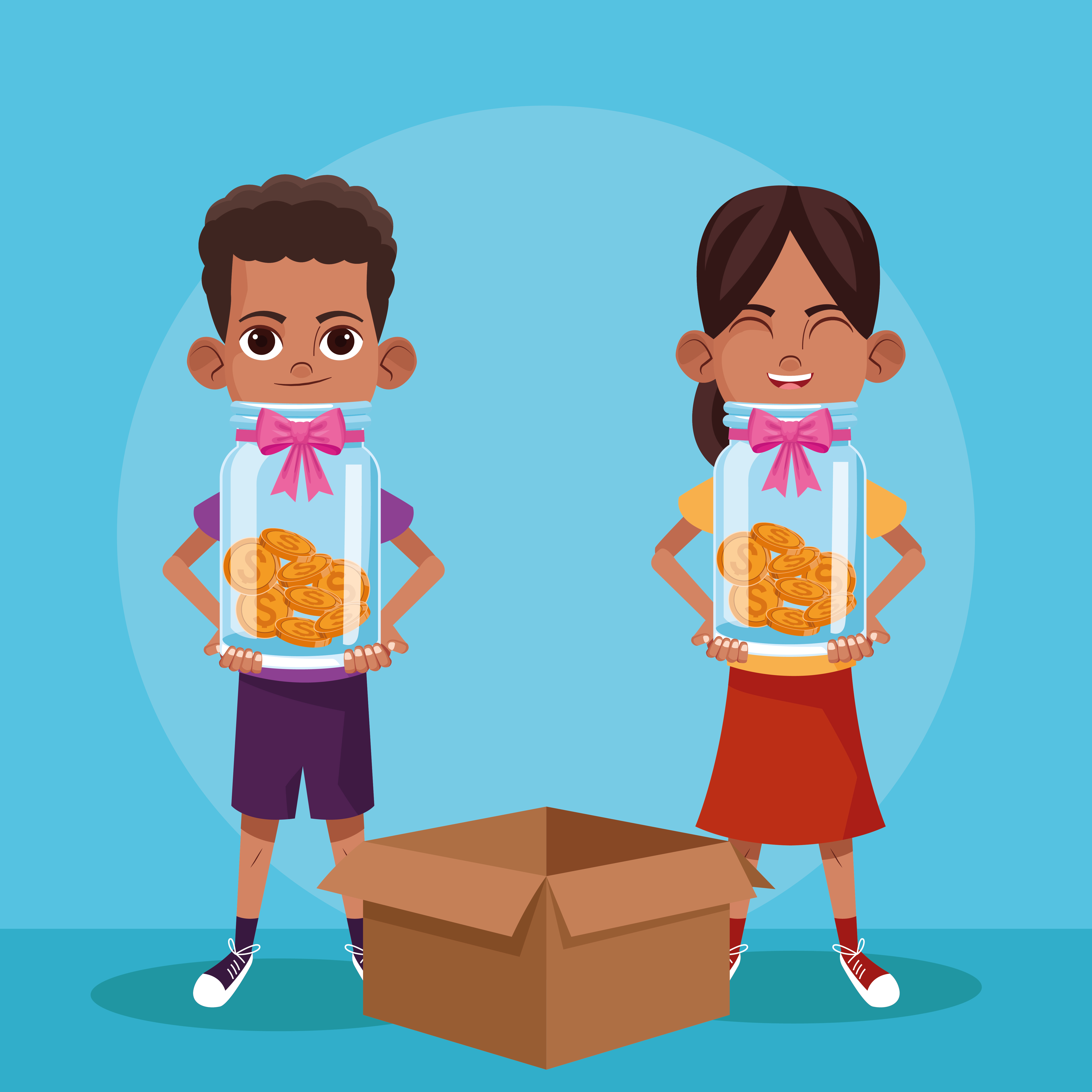 Kids donation and charity cartoon 655099 Vector Art at Vecteezy