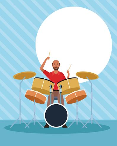 Musician artist cartoon vector