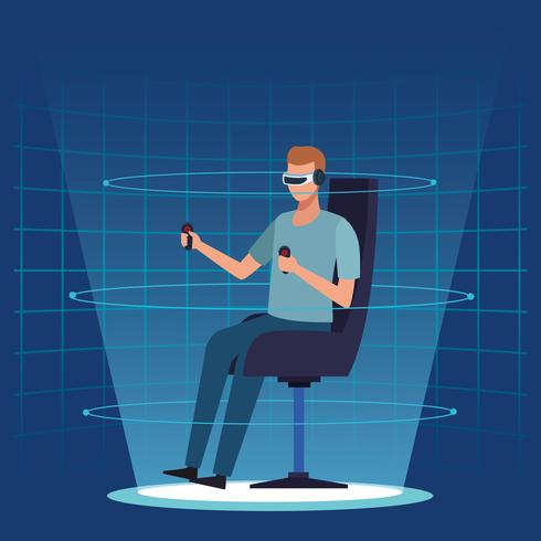 Virtual reality technology vector