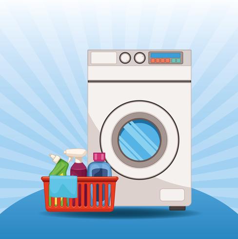 housekeeping and cleaning kit supplies vector