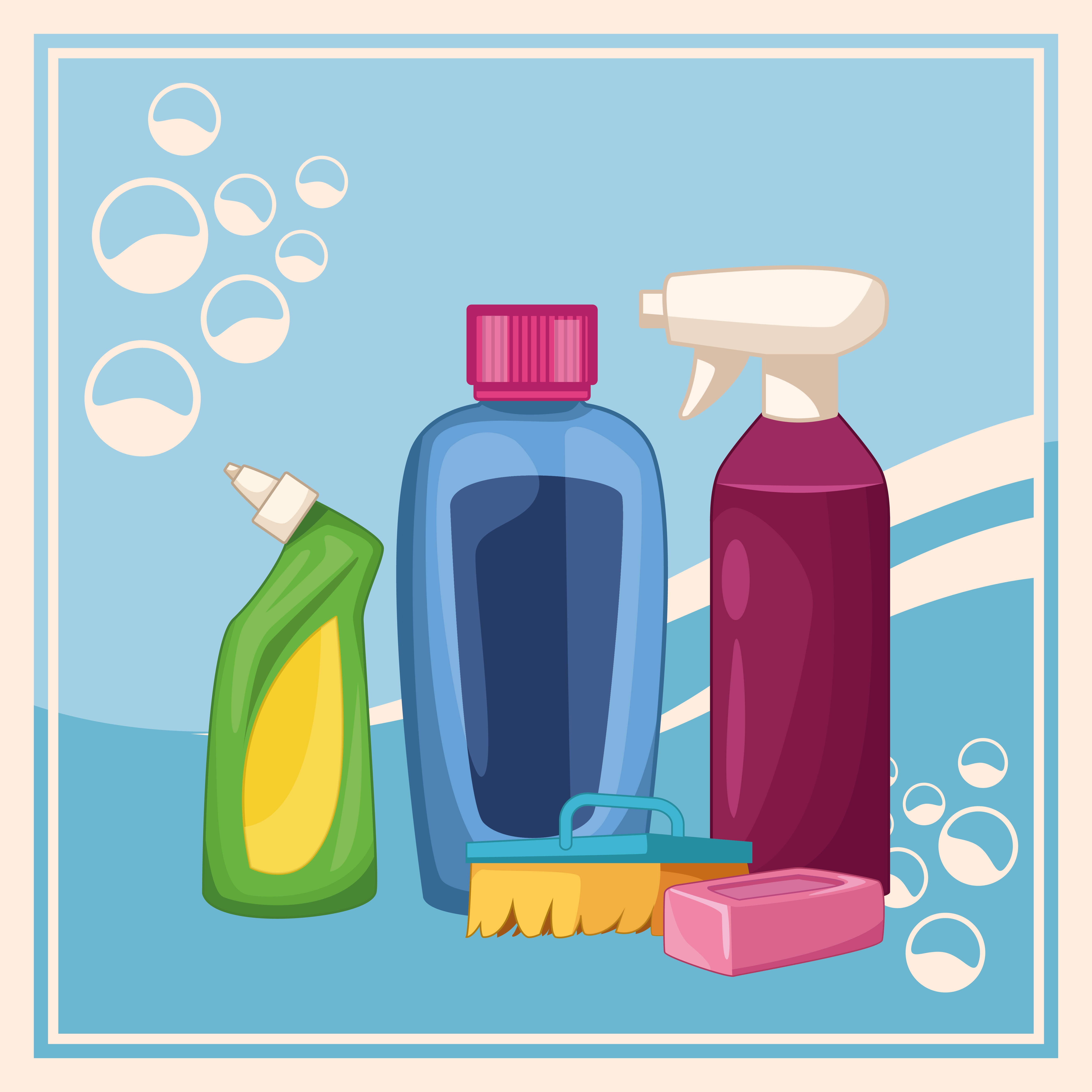 housekeeping cleaning cartoon 655207 Vector Art at Vecteezy