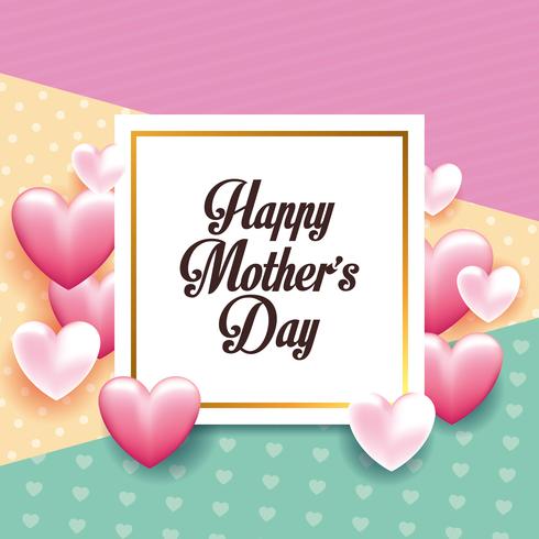 Happy mothers day card vector