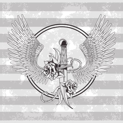 Tattoo old school drawing vector