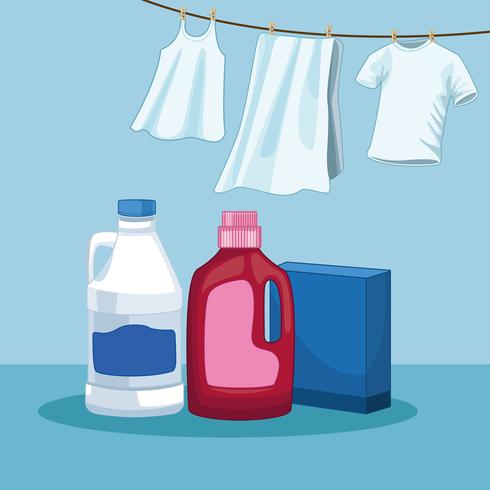 housekeeping and cleaning kit supplies vector