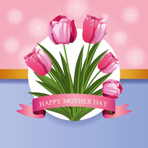 Happy mothers day card vector