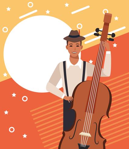 Musician artist cartoon vector