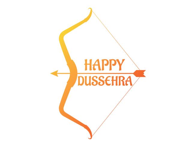 Happy Dussehra festival of India decoration with bow and arrow background  vector