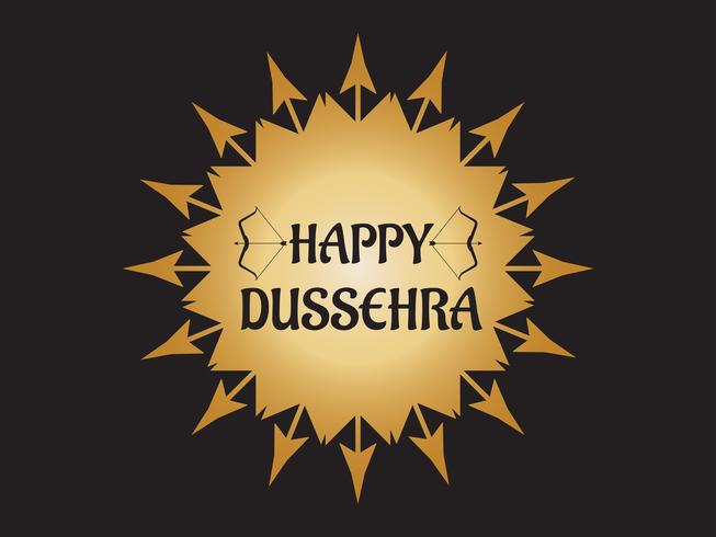 Happy Dussehra festival of India decoration with bow and arrow background