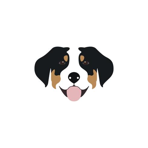 Ilustración vectorial perro de montaña suizo vector