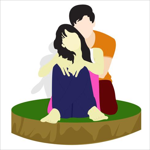 Lovely Cute Couple vector