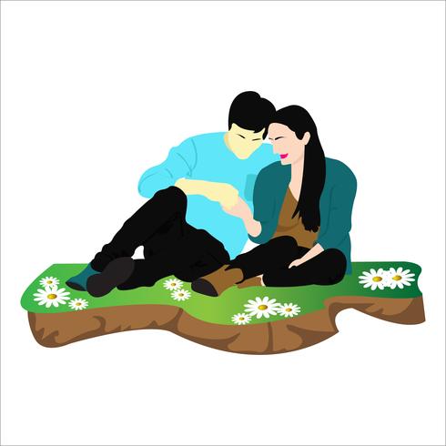 Lovely Cute Couple vector