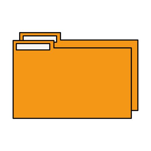 color folder file to save documents information to archive vector