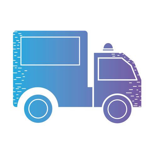 line trunk vehicle transportation to delivery vector