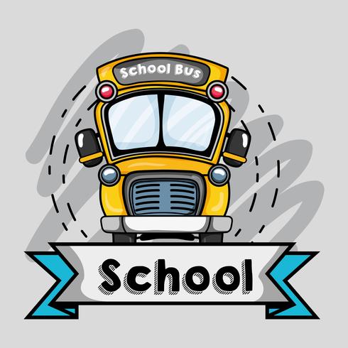 school bus tranport design to student vector