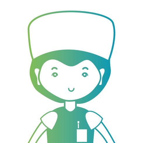 line man doctor with uniform and hairstyle design vector