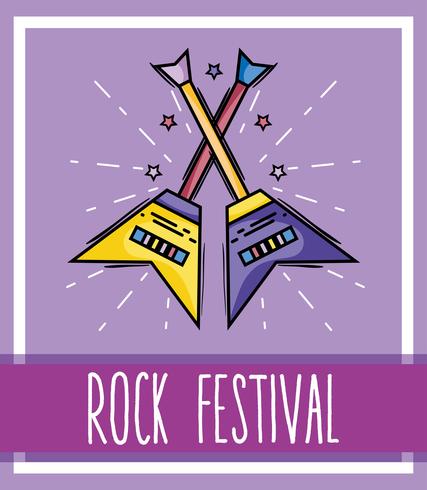 rock festival concert music event vector