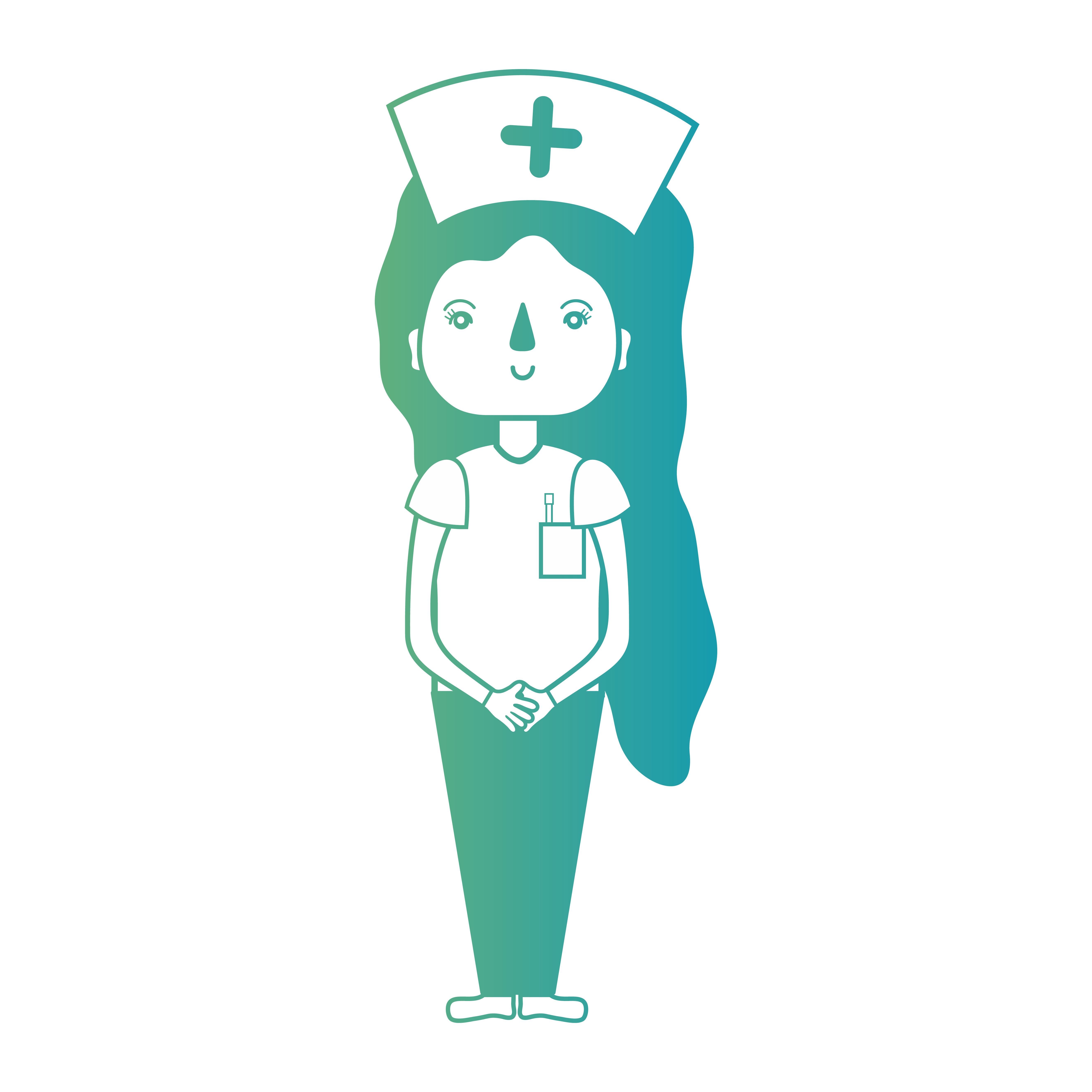 Download line woman nurse with uniform and hairstyle design 655543 - Download Free Vectors, Clipart ...