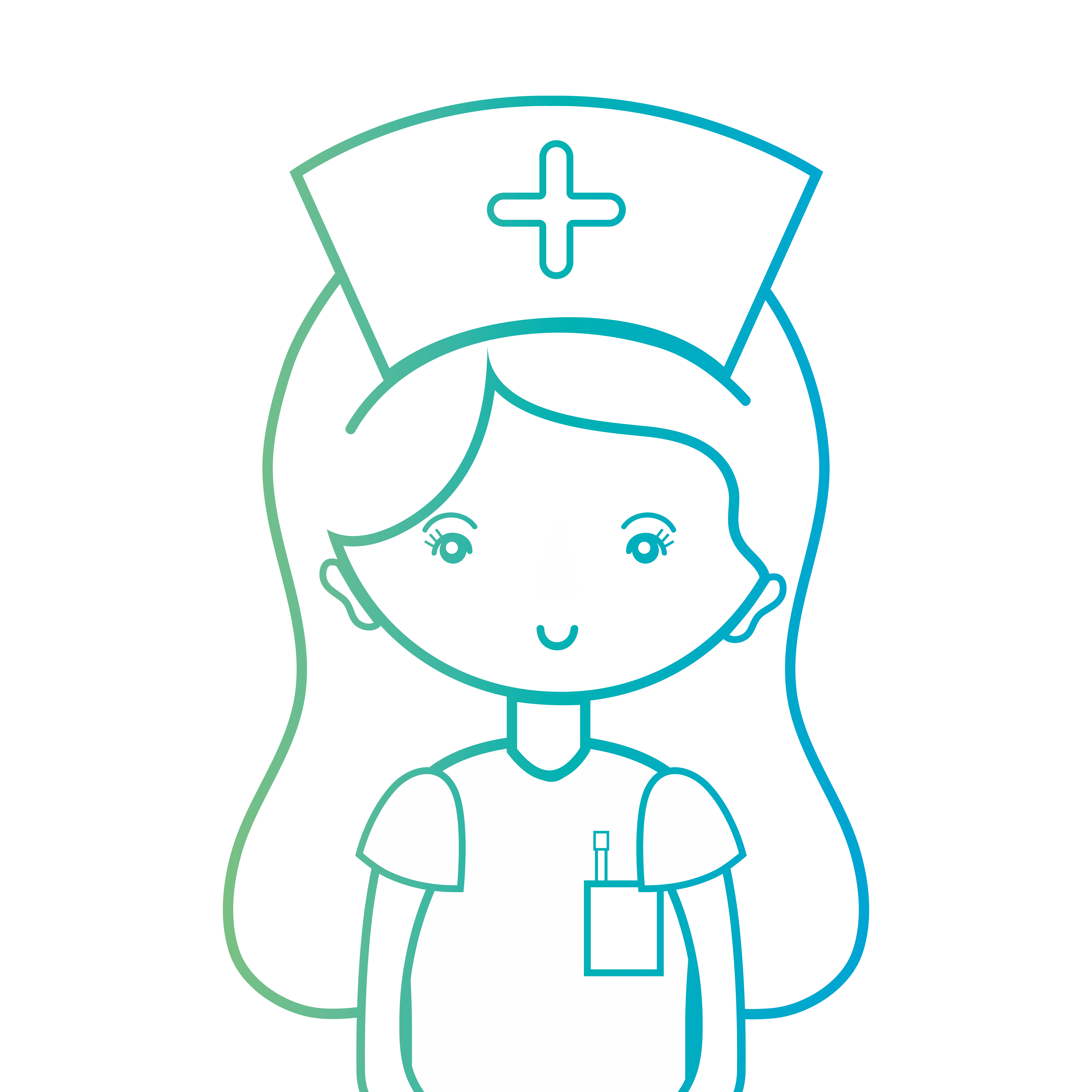 Download line woman nurse with uniform and hairstyle design 655567 - Download Free Vectors, Clipart ...