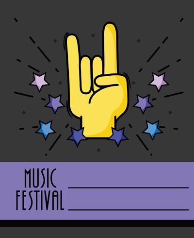 rock music festival event concert vector