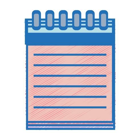 Cuaderno de papel objeto de diseño para escribir. vector