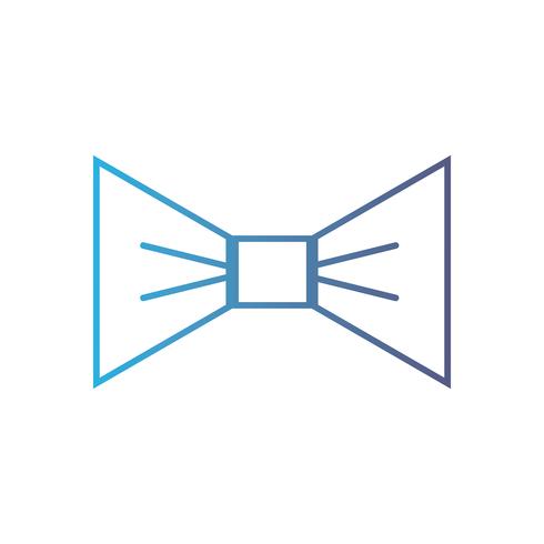 line nice bowtie style decoration design vector