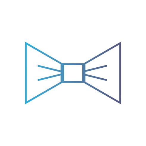 line nice bowtie style decoration design vector