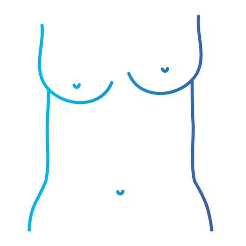 line mother breast cancer sickness and treatment prevention vector