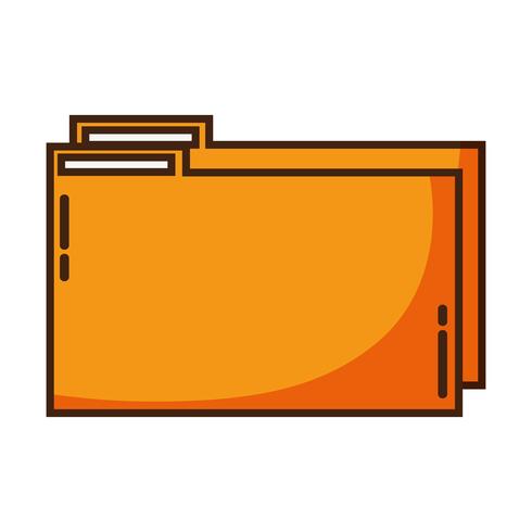 archivo de carpeta de color para guardar la información de documentos para archivar vector