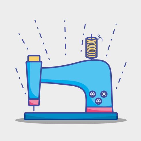 sewing machine to art and craft design vector