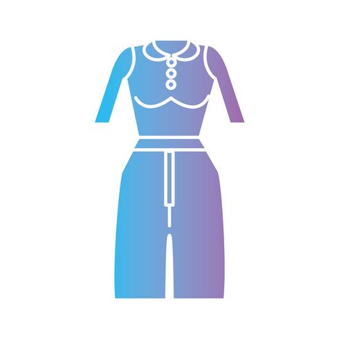 silueta mujer ropa estilo diseño vector