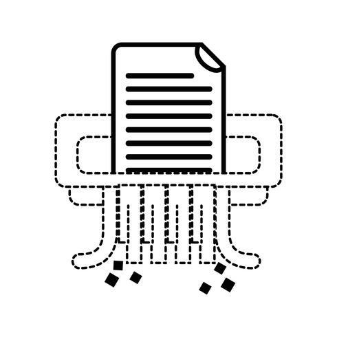 dotted shape office paper shredder machine design vector