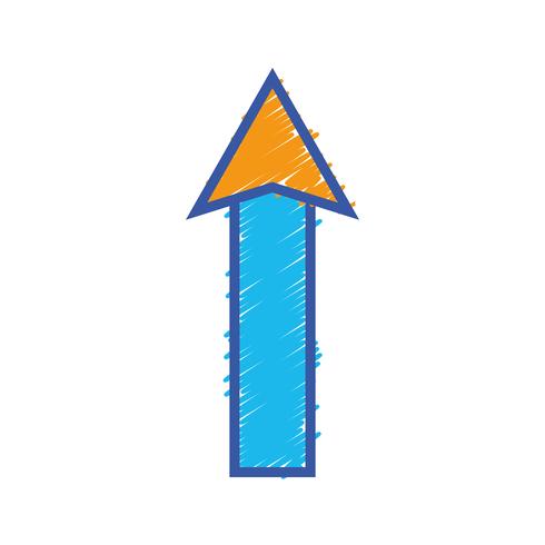 color web arrow up load icon vector