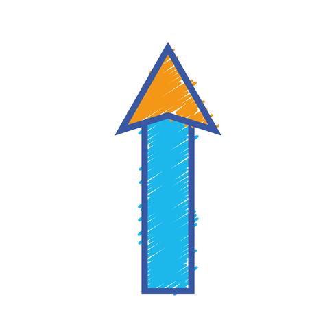 color web arrow up load icon vector