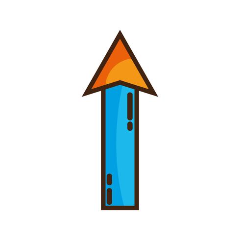 color web arrow up load icon vector