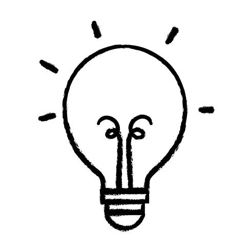 figure light bulb energy object icon vector
