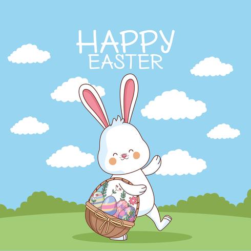 Happy easter card vector