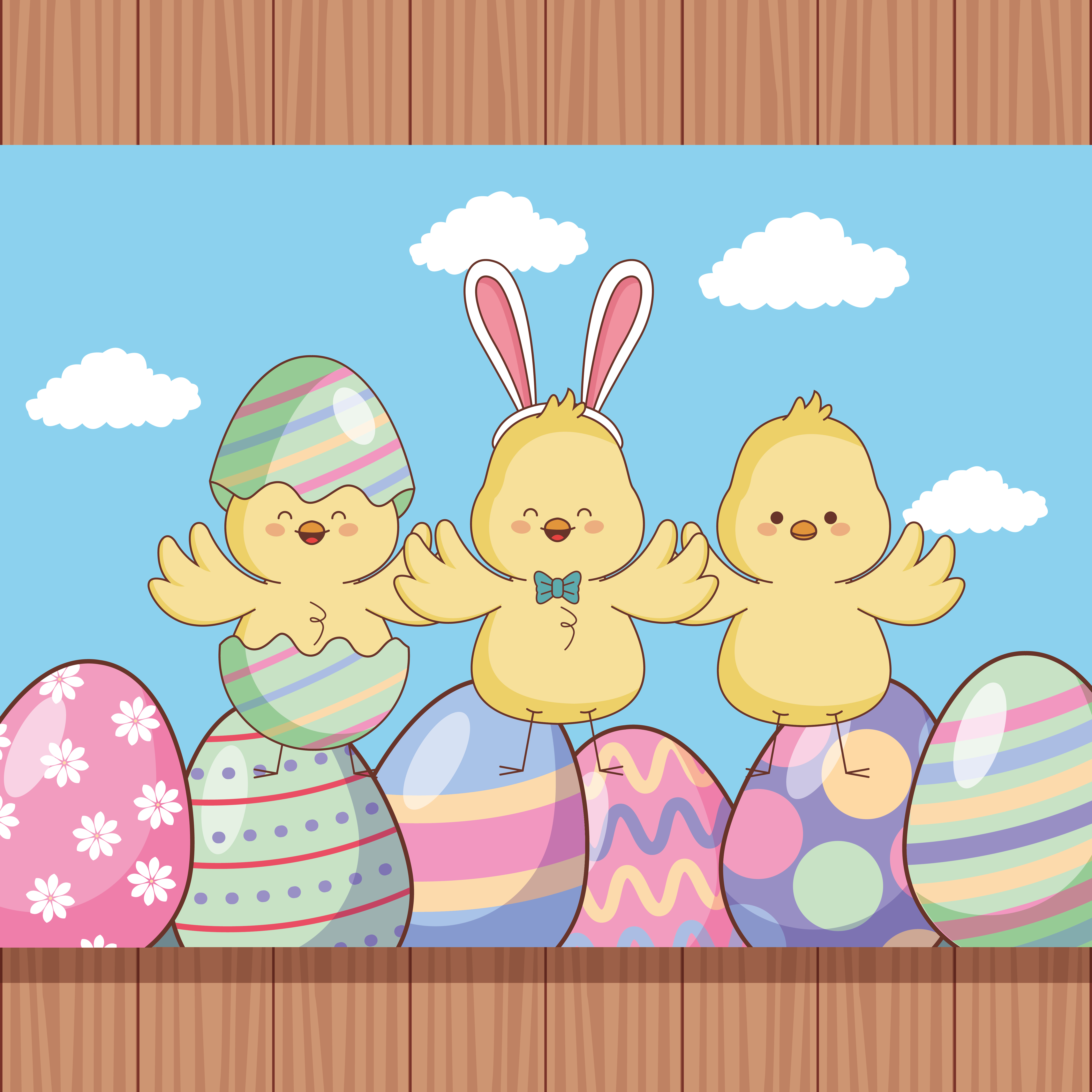 Happy easter card 656016 Vector Art at Vecteezy