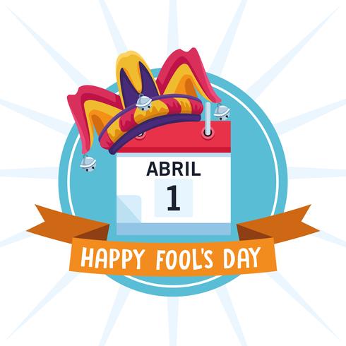 Happy fools day vector