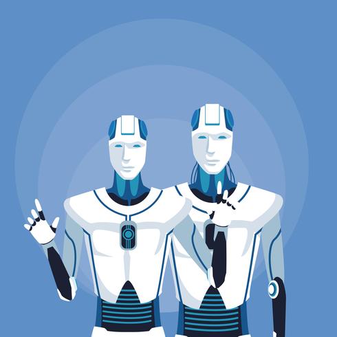 humanoid robot avatar vector