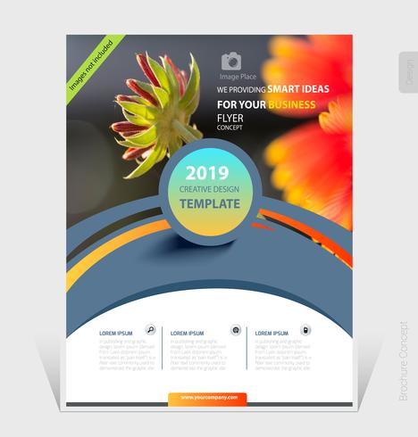 Resumen de negocios folleto plantilla 2019 diseño de portada-ilustración vectorial vector