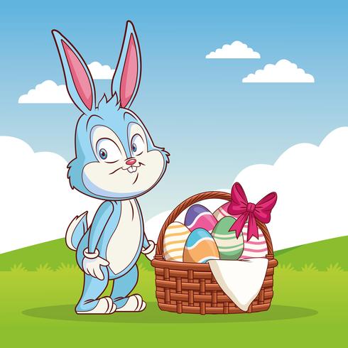 Happy easter cartoon vector