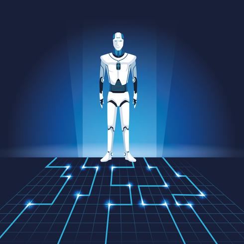 humanoid robot avatar vector