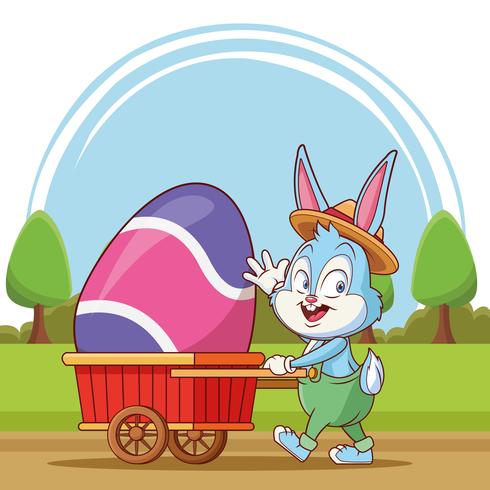 Happy easter cartoon vector