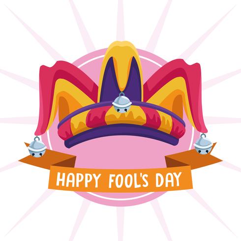 Happy fools day vector