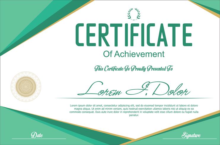 Certificate or diploma retro design template vector illustration